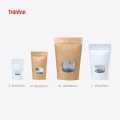 Food grade customized stand up pouch bag kraft paper bag with clear window